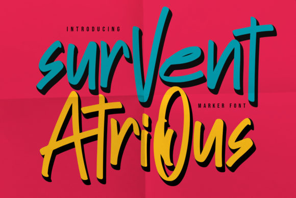 Survent Atrious Font for Bold Branding and Social Media